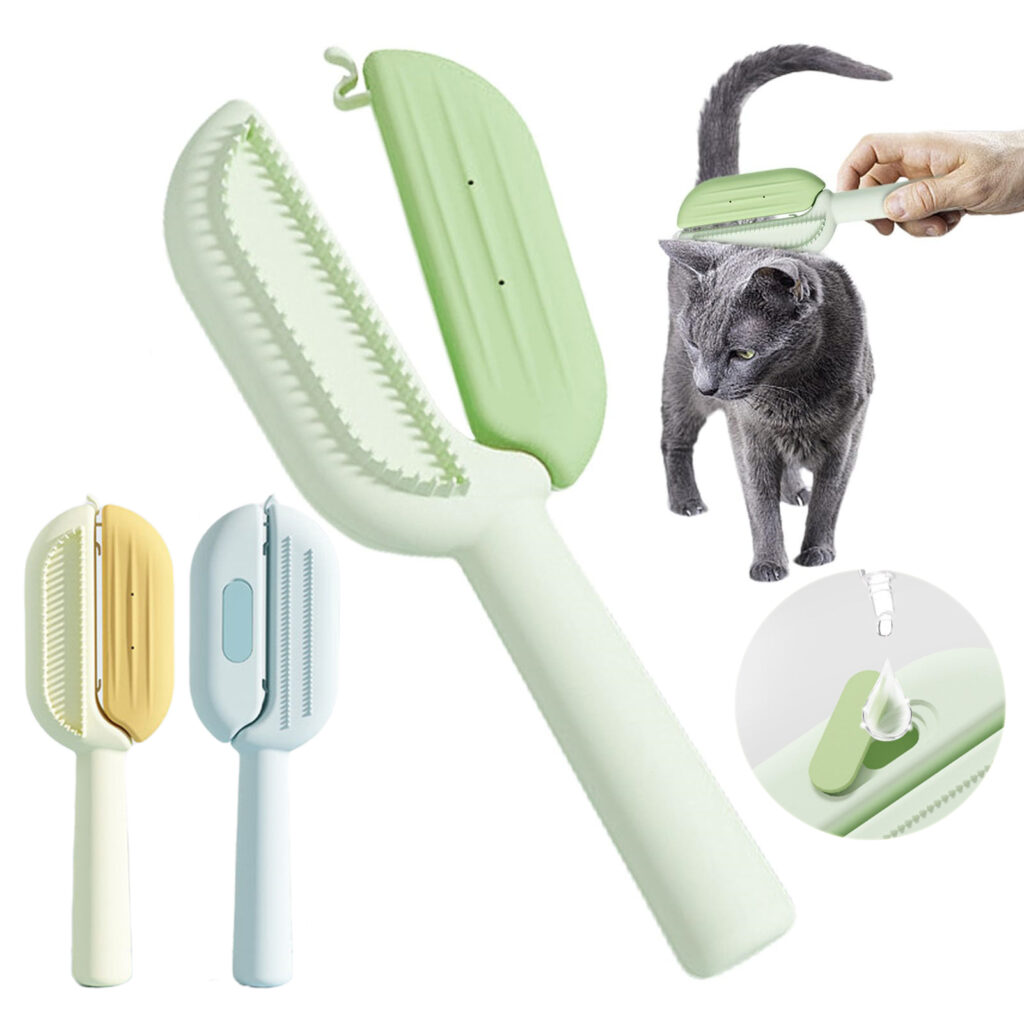 3 In 1 Self-Cleaning Massage Combs Floating Hair Removal Brush Pets Grooming Brush With Water Tank Pet Products - CJdropshipping