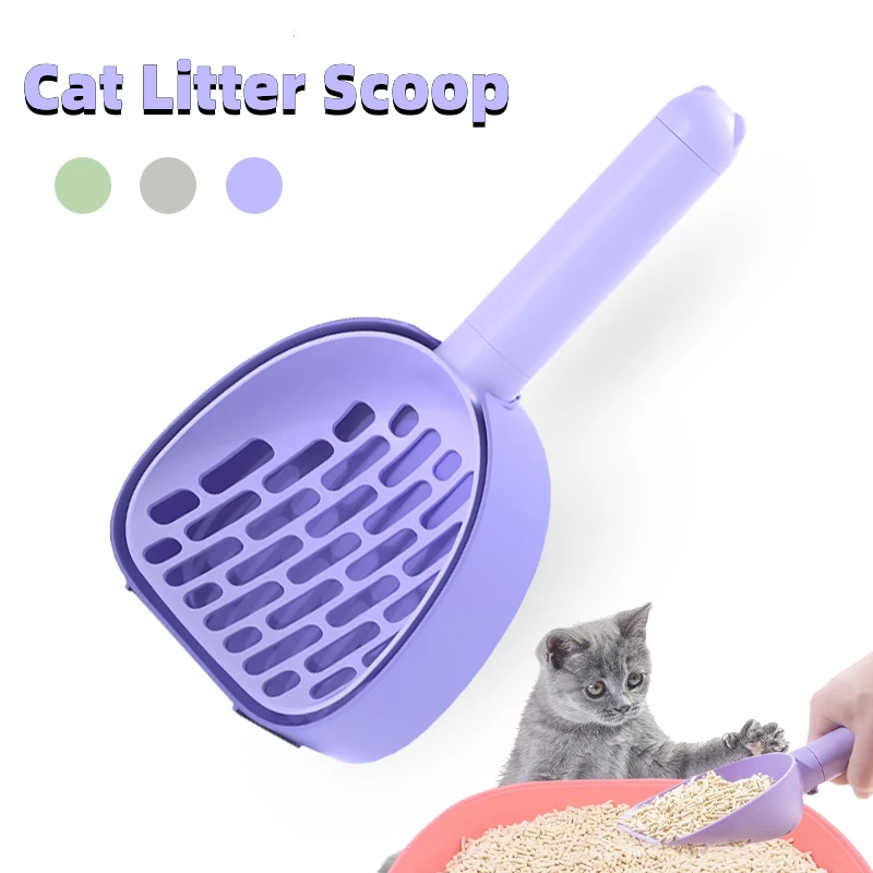 Cat Litter Scoop Plastic Cats Poop Scoop With Base Pets Cleanning Tool Cat Toilet Products Durable Litter Box Cleaner Shovel Pet Products - CJdropshipping