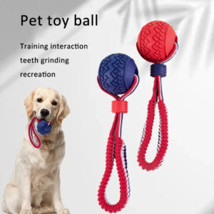 Interactive Dog Toy Ball Interactive Teether With Rope Dog Ball Pet Supplies Chewing Ball Training For Living Room Lake Beach Pets Products - CJdropshipping