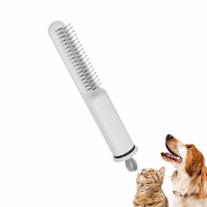 Pet Grooming Brush Self Cleaning Automatically Dog Cat Slicker Brush Remove Dog Hairs Pet Comb All-In-One Metal Undercoat Rake, Dematting Tool, Detangling Comb, Fur Shedding...