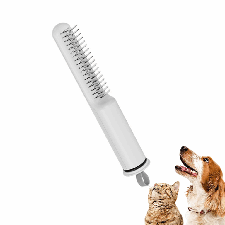 Pet Grooming Brush Self Cleaning Automatically Dog Cat Slicker Brush Remove Dog Hairs Pet Comb All-In-One Metal Undercoat Rake, Dematting Tool, Detangling Comb, Fur Shedding...