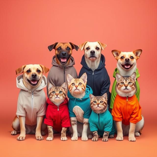 Pet apparel for dogs and cats