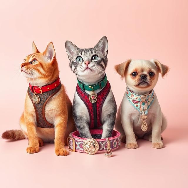 Pet collars, harnesses, and accessories for dogs and cats